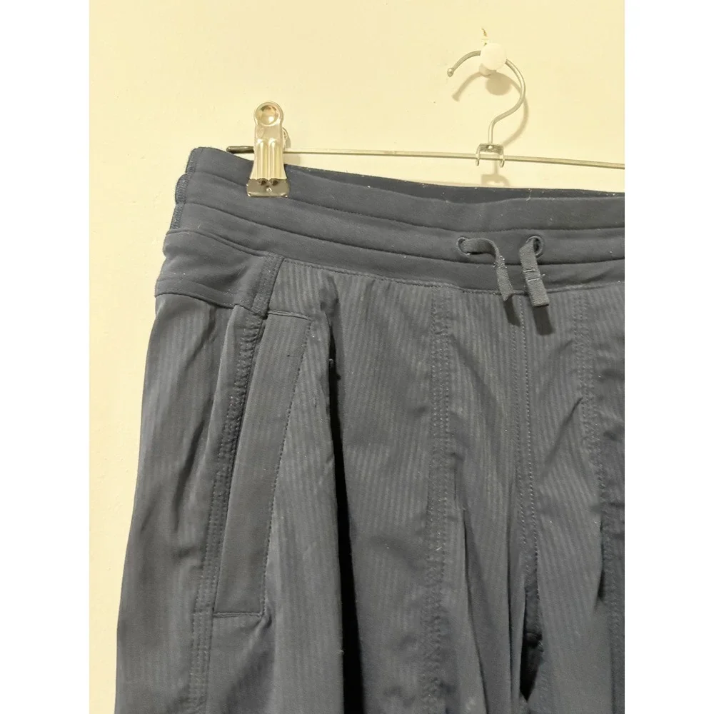 Ivivva Rhythmic Live to Dance Ruched Pants Girls 12 Navy Blue Drawstring Pockets